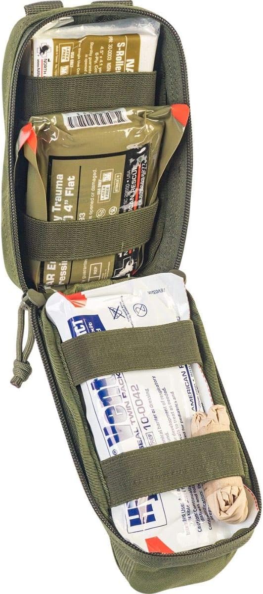 ROO M-FAK Compact First AId Kit w/Easy Access CAT Tourniquet (OD Basic) : Sports & Outdoors