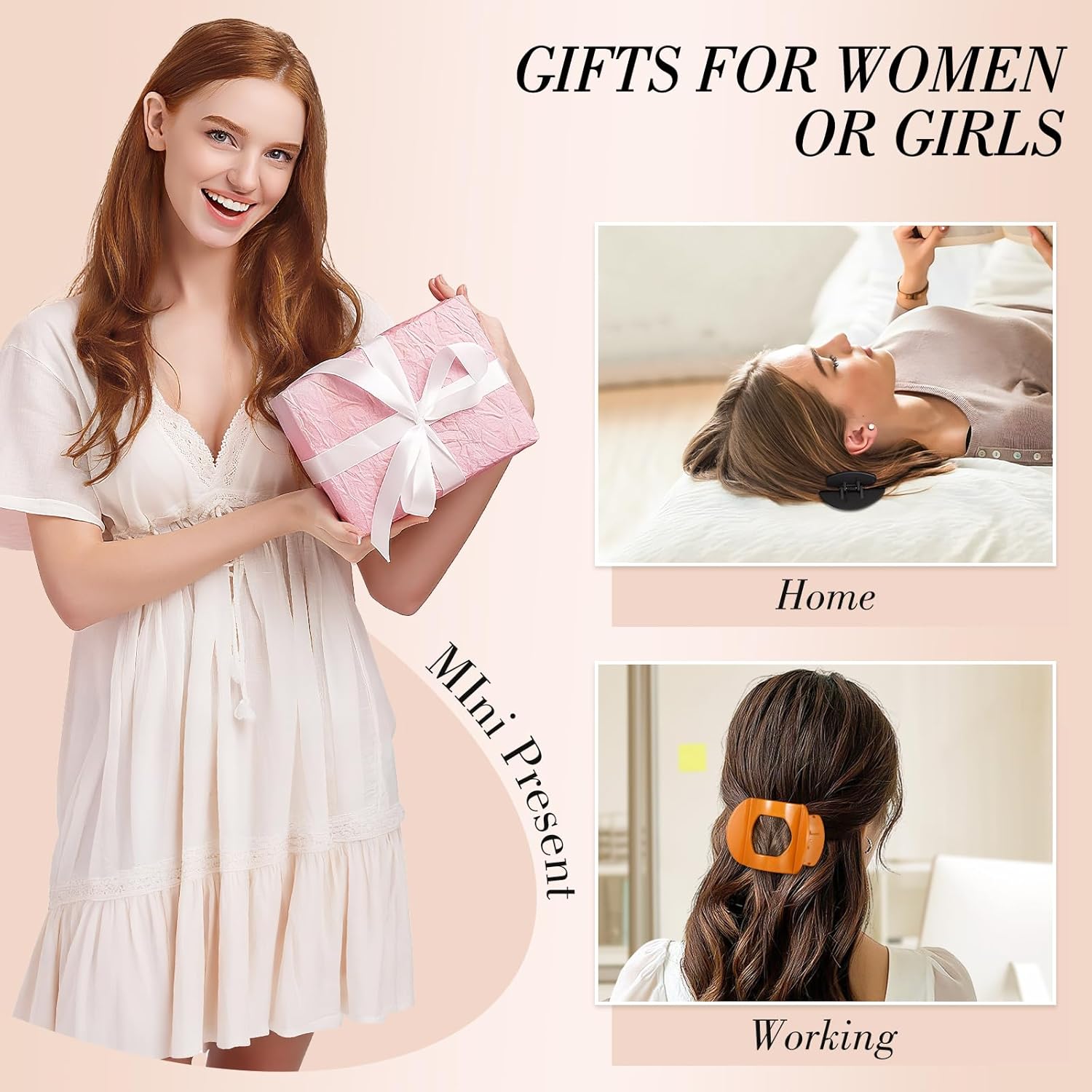 Obeoby 6 Pcs Flat Hair Clips for Women, Medium Flat Claw Clips French Hair Barrettes Accessories for Girls - Image 6