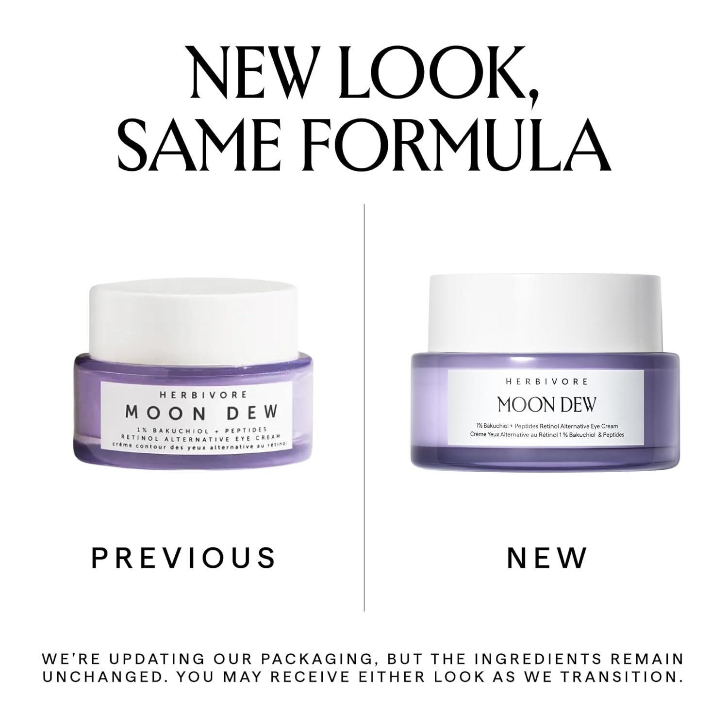 HERBIVORE Moon Dew 1% Bakuchiol + Peptides Retinol Alternative Anti Aging Eye Cream Reduces Fine Lines, Wrinkles & Puffiness, Plant-based, Vegan, Cruelty-free, 15mL / 0.5 oz - Image 2