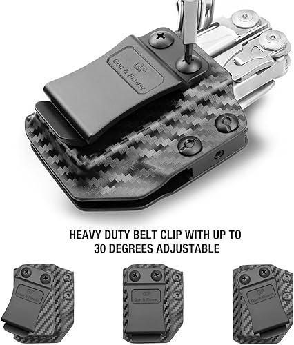 Miniatura 4 de Kydex - Funda multiherramienta para cuero de alta tensión, se adapta a LEATHERMAN Surge multiherramienta, multiherramienta no incluida (negro),