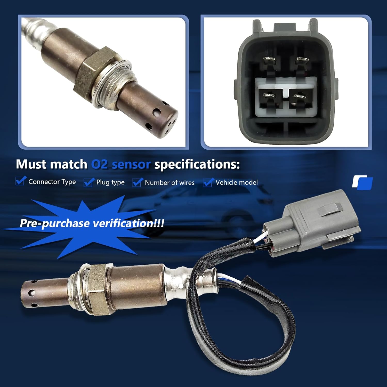 Maxfavor 234-9051 O2 Oxygen Sensor Upstream Fit for 2005-2009 Toyota 4Runner/Land Cruiser/Sequoia, for Lexus 2008-2011 GS350 GS460 IS250 IS350,2008-2012 LS600H 5.0L,89467-04020 250-54050 89467-06030