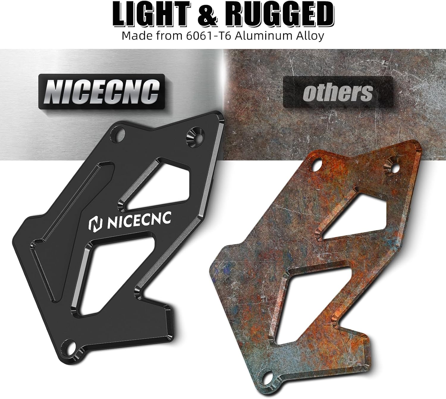 NICECNC Sprocket Cover Guard & Chain Saver, Black Aluminum Engine Chain Cover Compatible with Yamaha Raptor 700 2006-2026, Raptor 700 Special Edition 2007, Raptor 700R 2012 2016-2026, See Fitment