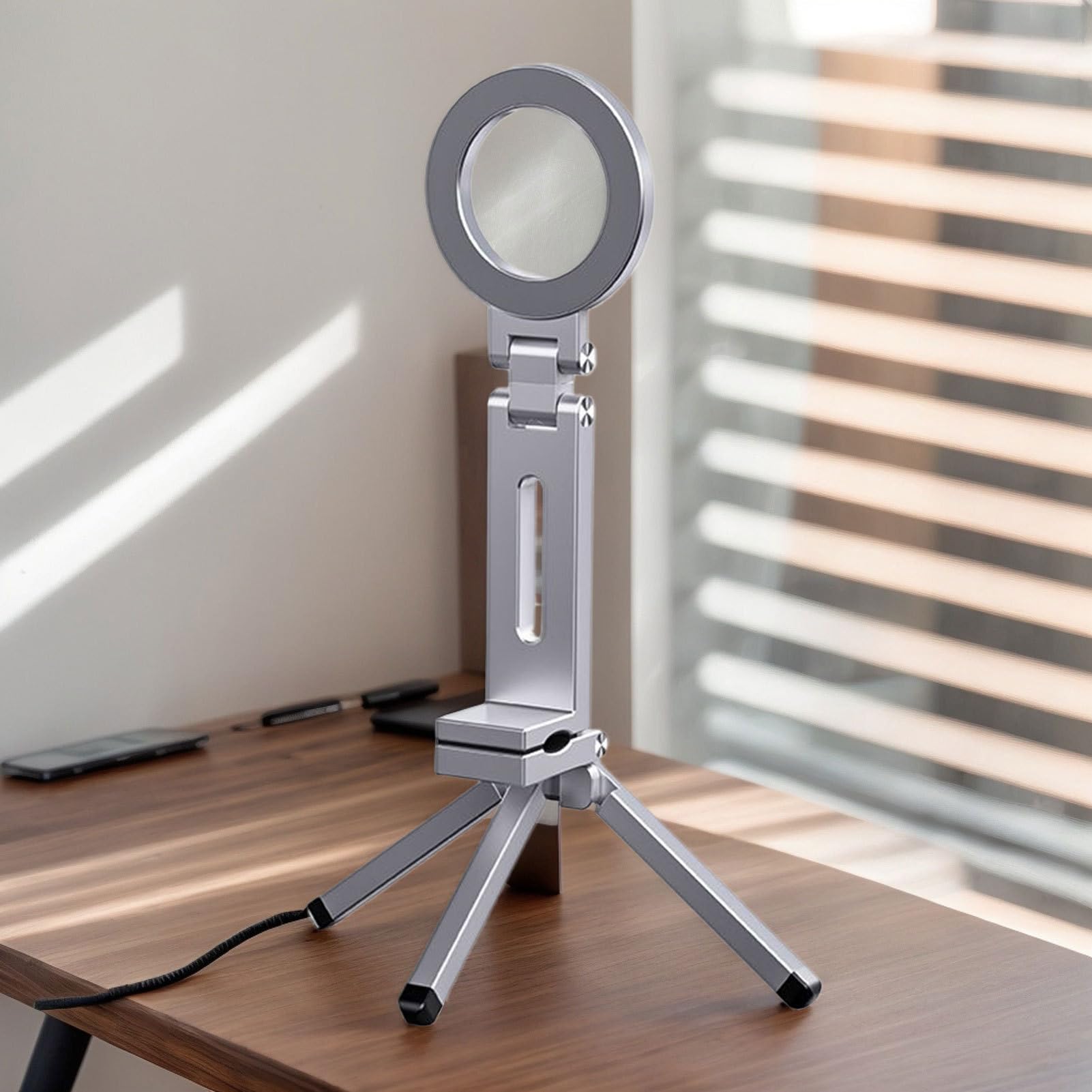 Treppiede Magnetico Clip Rotante Portatile | Supporto Pieghevole Per Telefono Con Clip Magica Regolabile A 360° Per Smartphone Durante Allenamento A Casa E In Palestra