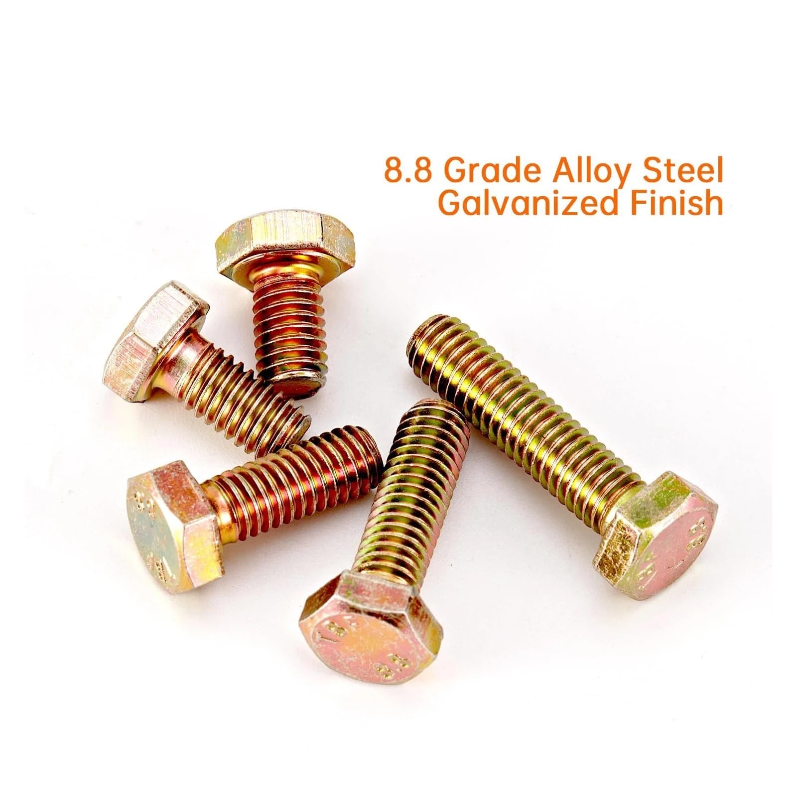 50 Pernos Hexagonales M6, 10-25 Mm 8,8