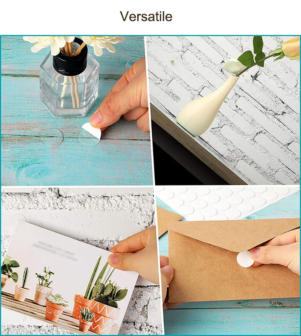 ZYBHMJE Lot De 200 Pastilles Adhésives Double Face Transparentes