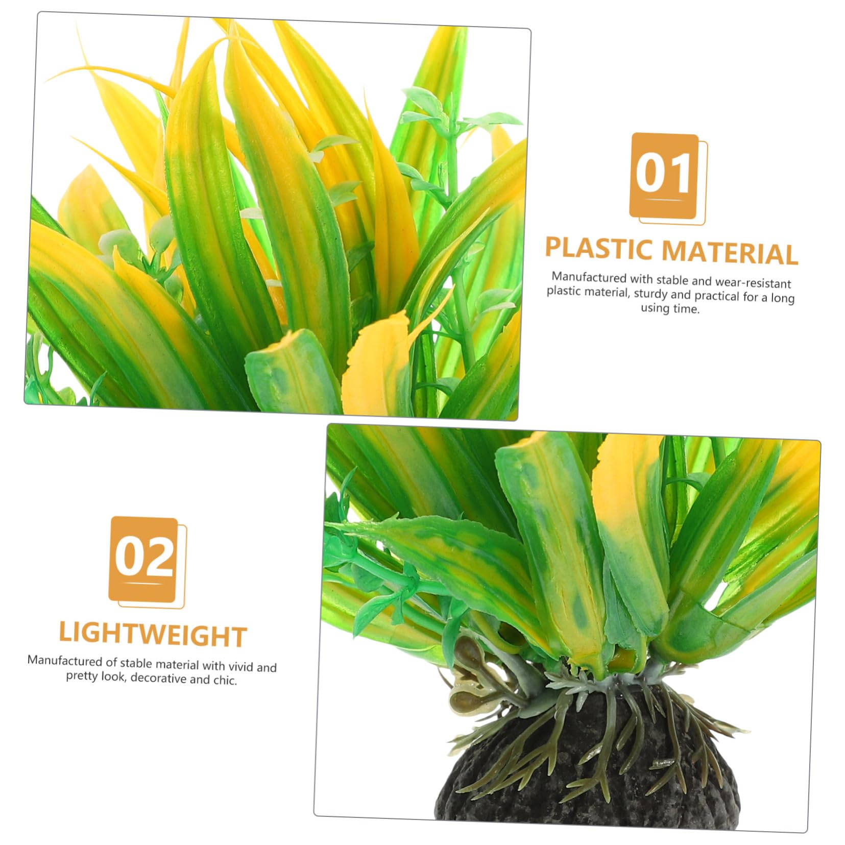 Alipis 5 Set Piante Acquatiche Artificiali per Acquari Decorazioni per Realistiche E Sicure Ornamentali per Domestici E Uffici 5 Pezzi*5