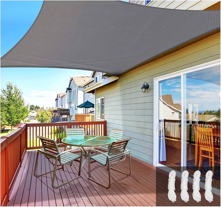 日よけサンシェード 4m x 6m 防水加工 Amazon.co.jp: 大型 日除け