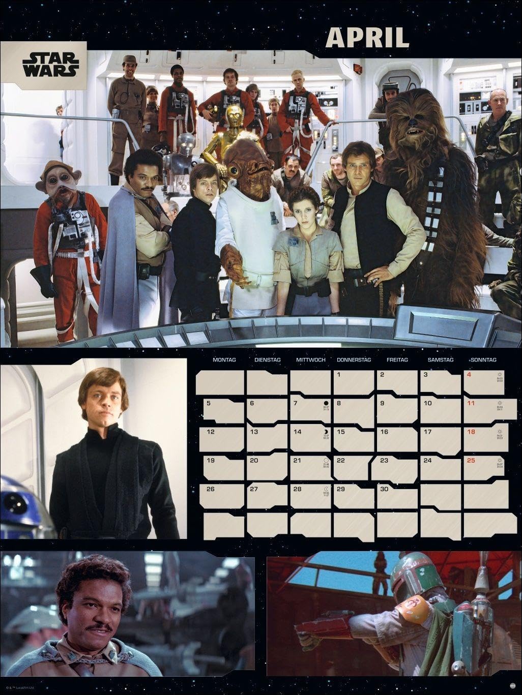 Star Wars Broschur XL Kalender 2027: Praktisch und ein absoluter Hingucker: Terminplaner groß mit den besten Szenen aus den Star Wars Filmen. Viel Platz für Termine für Star Wars Fans.