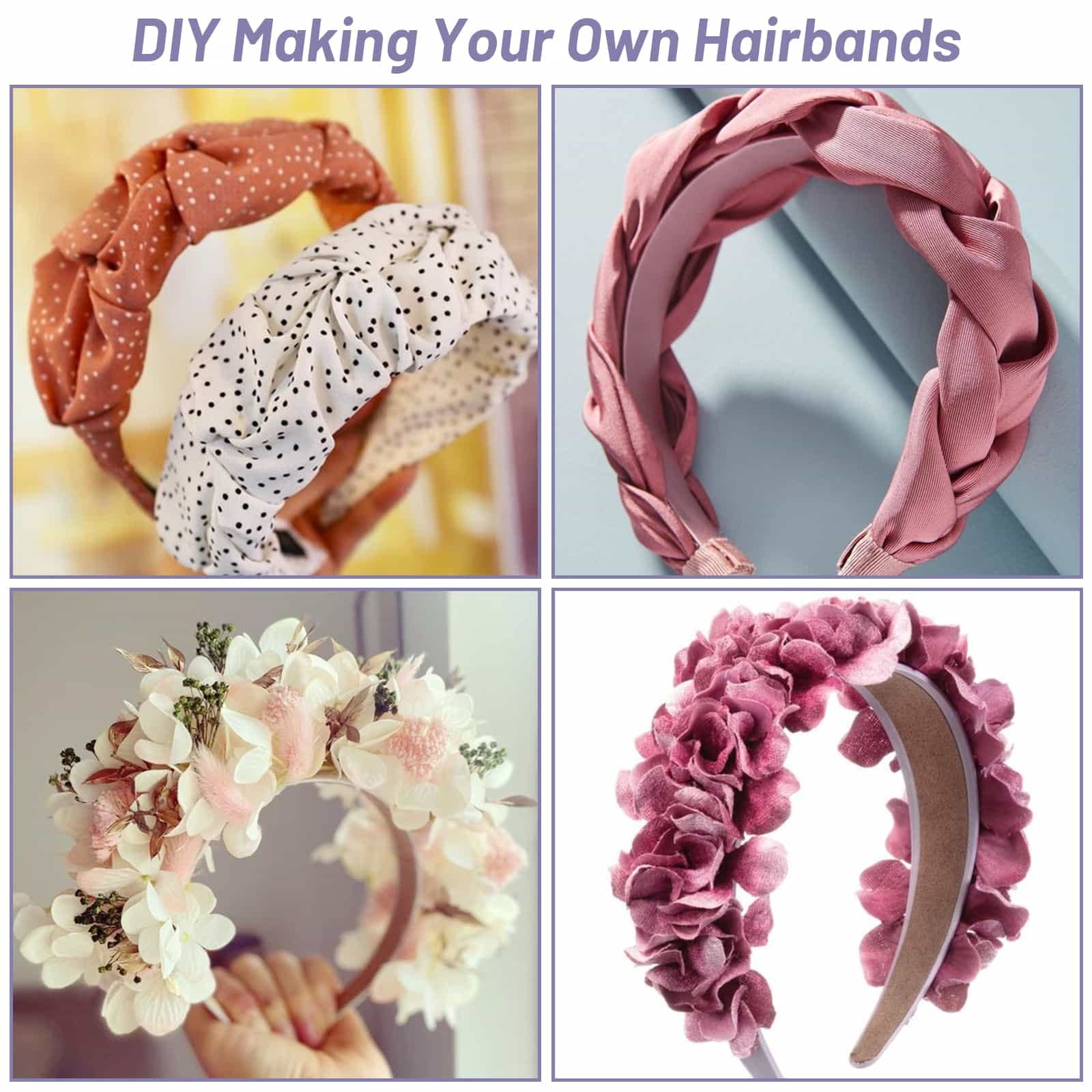 Amazon.com: anezus 16 Pcs Satin Headbands Bulk 1 Inch Anti  display picture 3