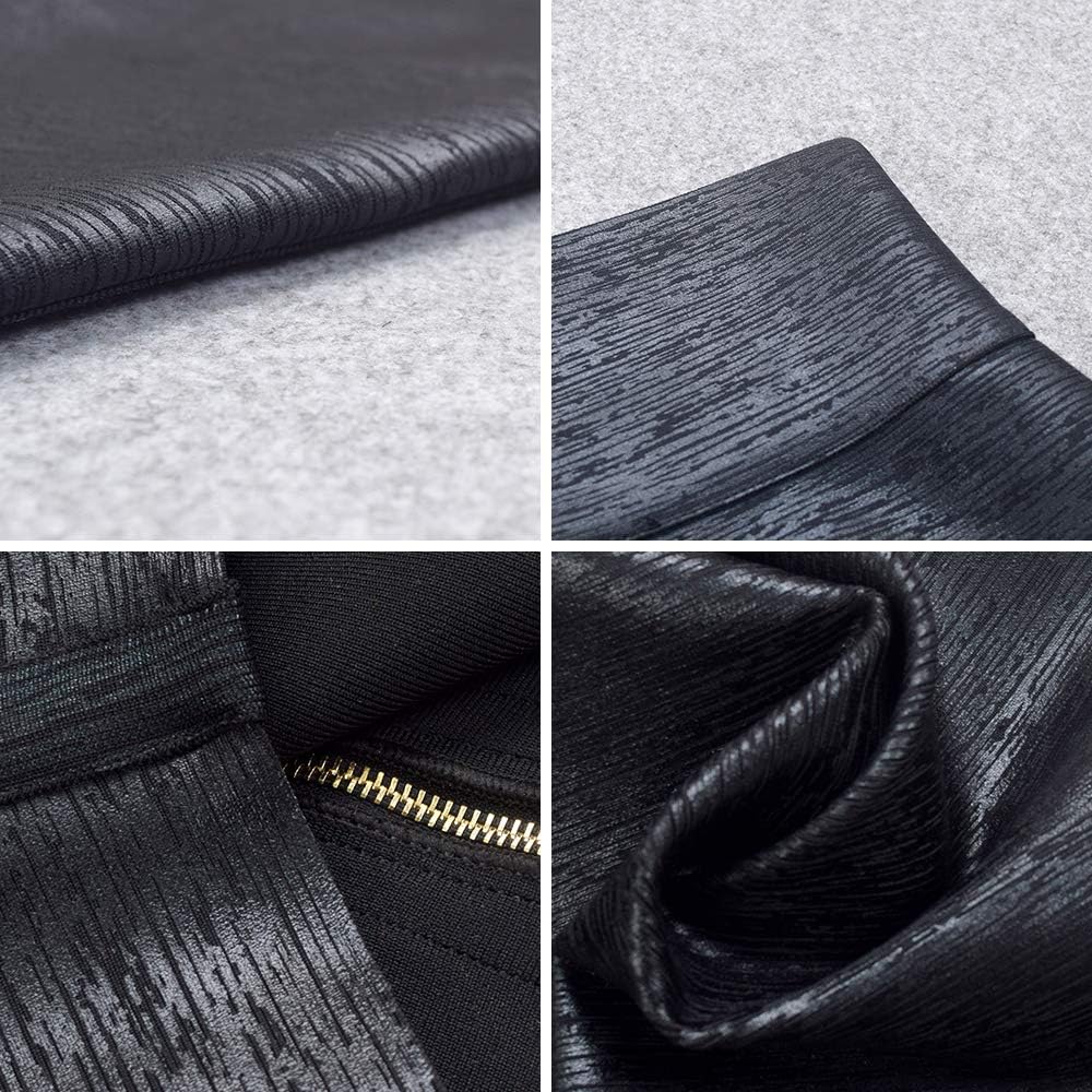 Elastic Leather High Waist Bodycon Mini Skirt