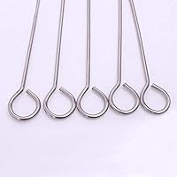 Vista 4 de Chinshwehaw Brochetas de barbacoa de acero inoxidable de 12 pulgadas de largo, paquete de 12 para aves, ganso, shish kebab y kabob