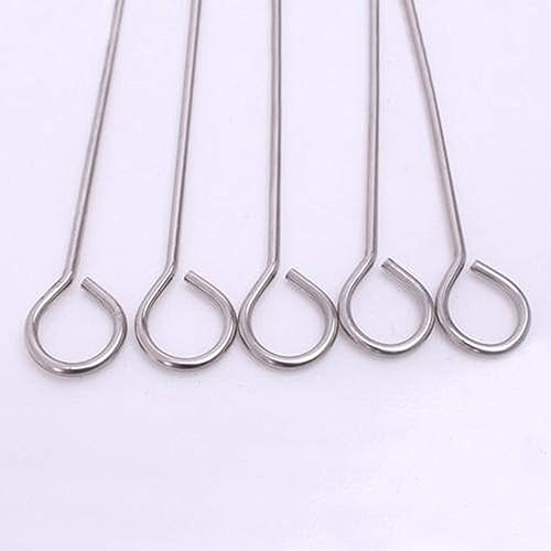 Miniatura 4 de Chinshwehaw Brochetas de barbacoa de acero inoxidable de 12 pulgadas de largo, paquete de 12 para aves, ganso, shish kebab y kabob