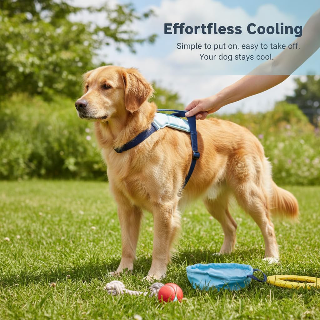 Gilet Refroidissement pour Chien - Manteau réfrigérant pour Grands Chiens - vêtement Chien