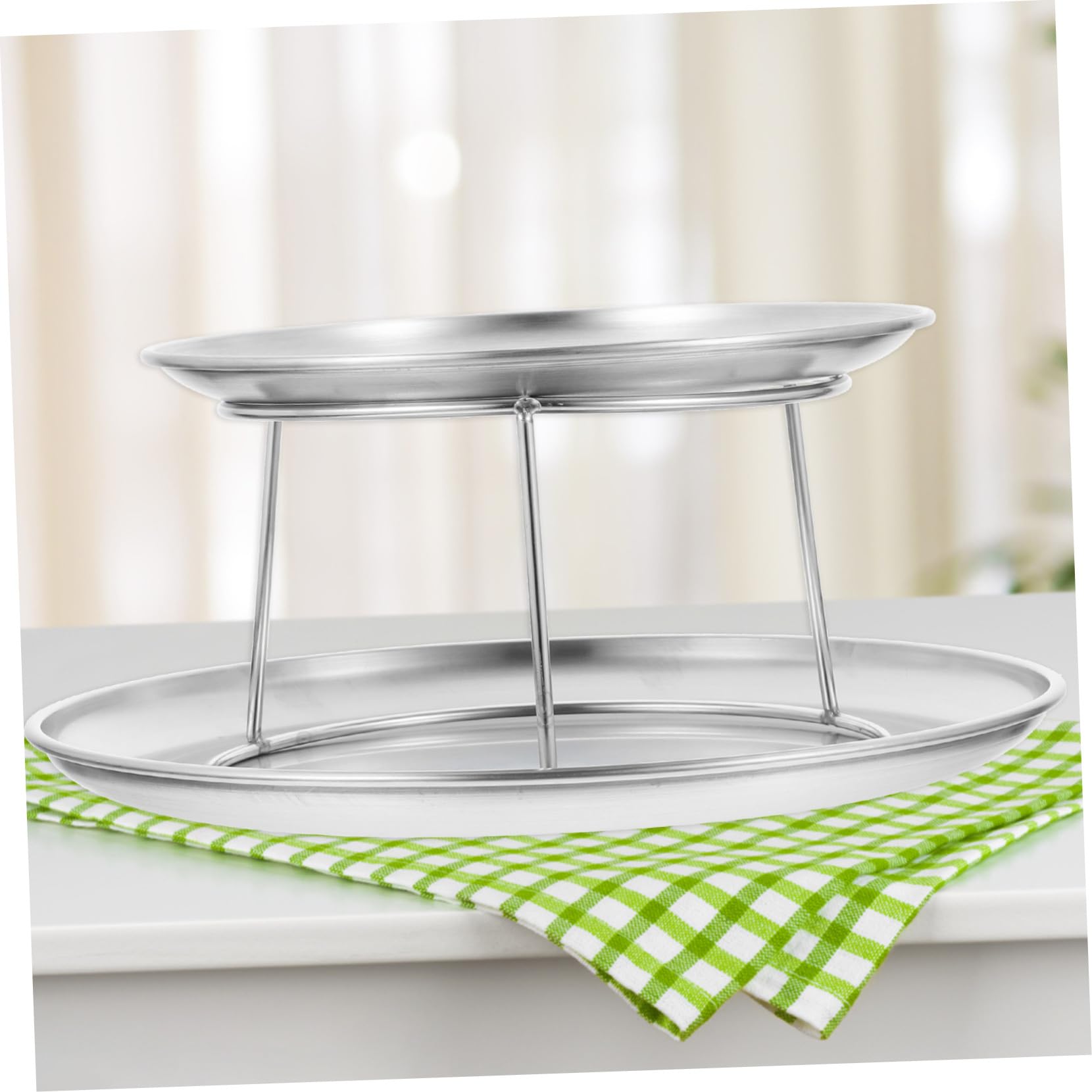 Vassoio Portata in Acciaio Resistente per Dolci e Antipasti Supporto Elegante per Buffet Feste e Dessert per Frutta e Snack