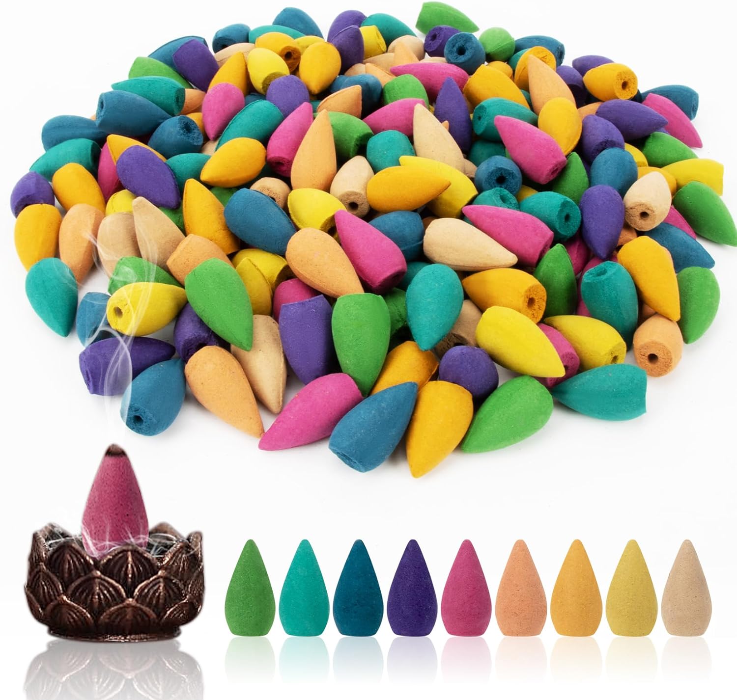 Sukh Backflow Incense Cones for Waterfall Waterfall