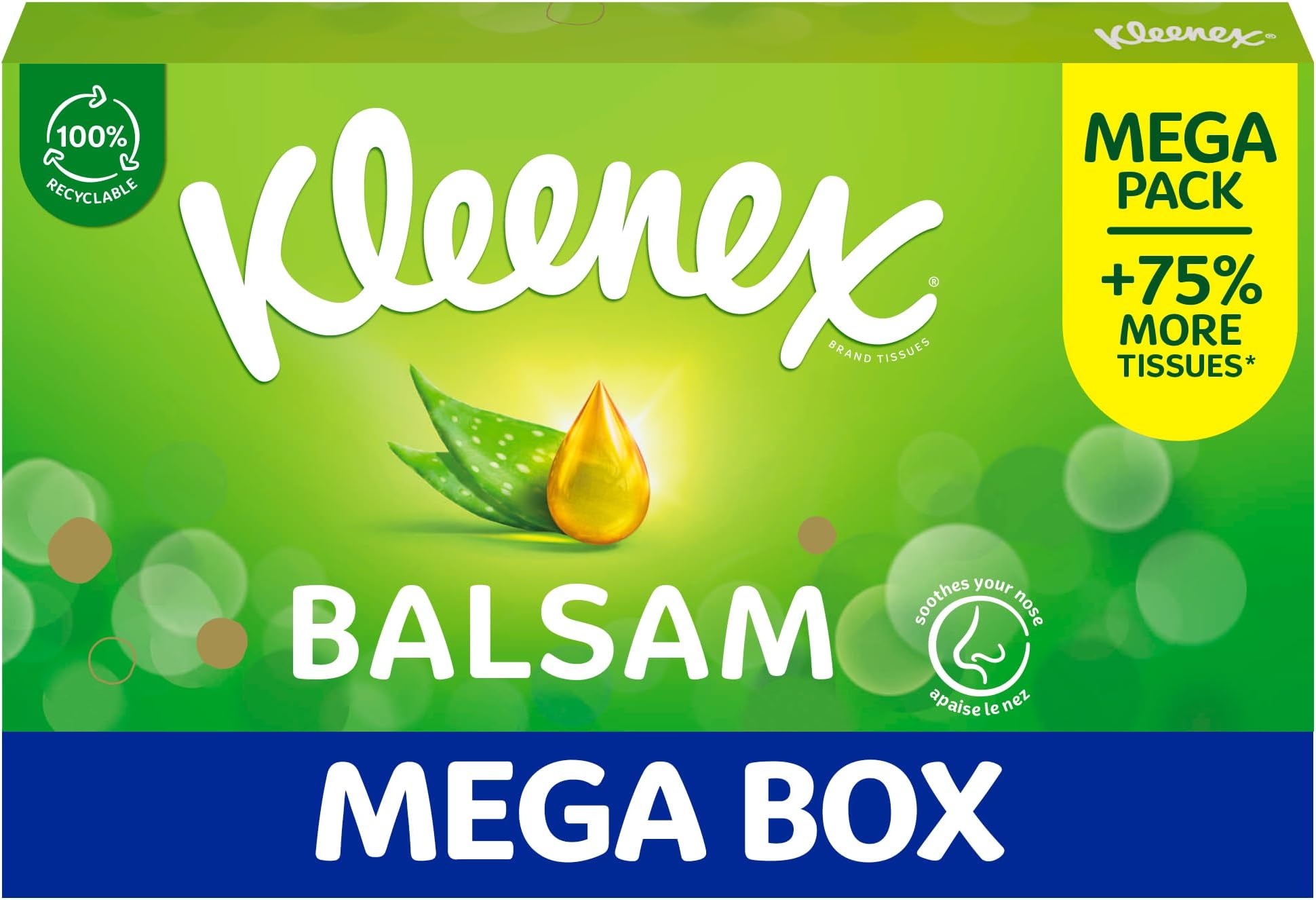 Balsam Tissues - Balm Tissues Protect and Soothe Your Nose - Single Mega Pack, 112 Sheets