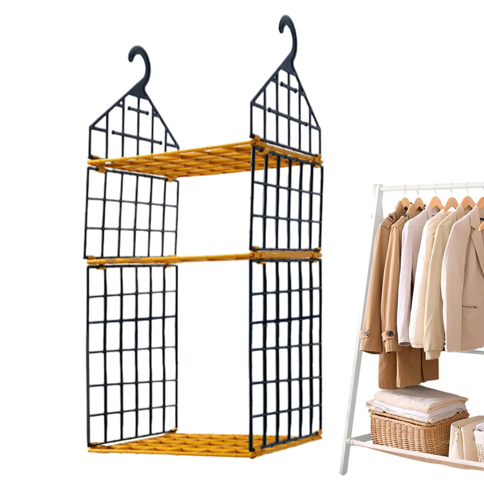 Clothes nizer | Wiszące półki Rozwiązanie do przechowywania komód Łazienka Vanity Bookends Oszczędność miejsca Domowa nizacja Stylowe i funkcjonalne przechowywanie