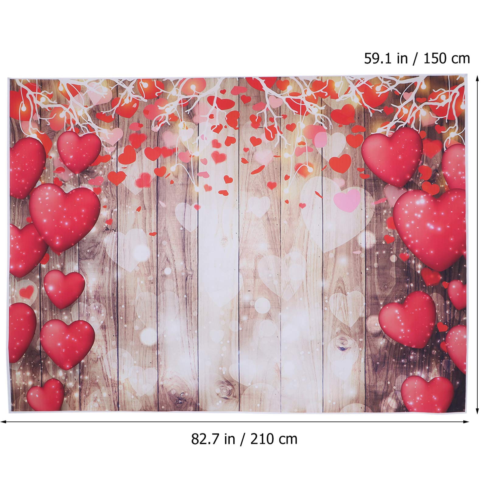 Fotohintergrund Valentinstag – 2,7x1,5 M, Neonrot Mit Herzen – Für Foto-Shootings & Party-Deko