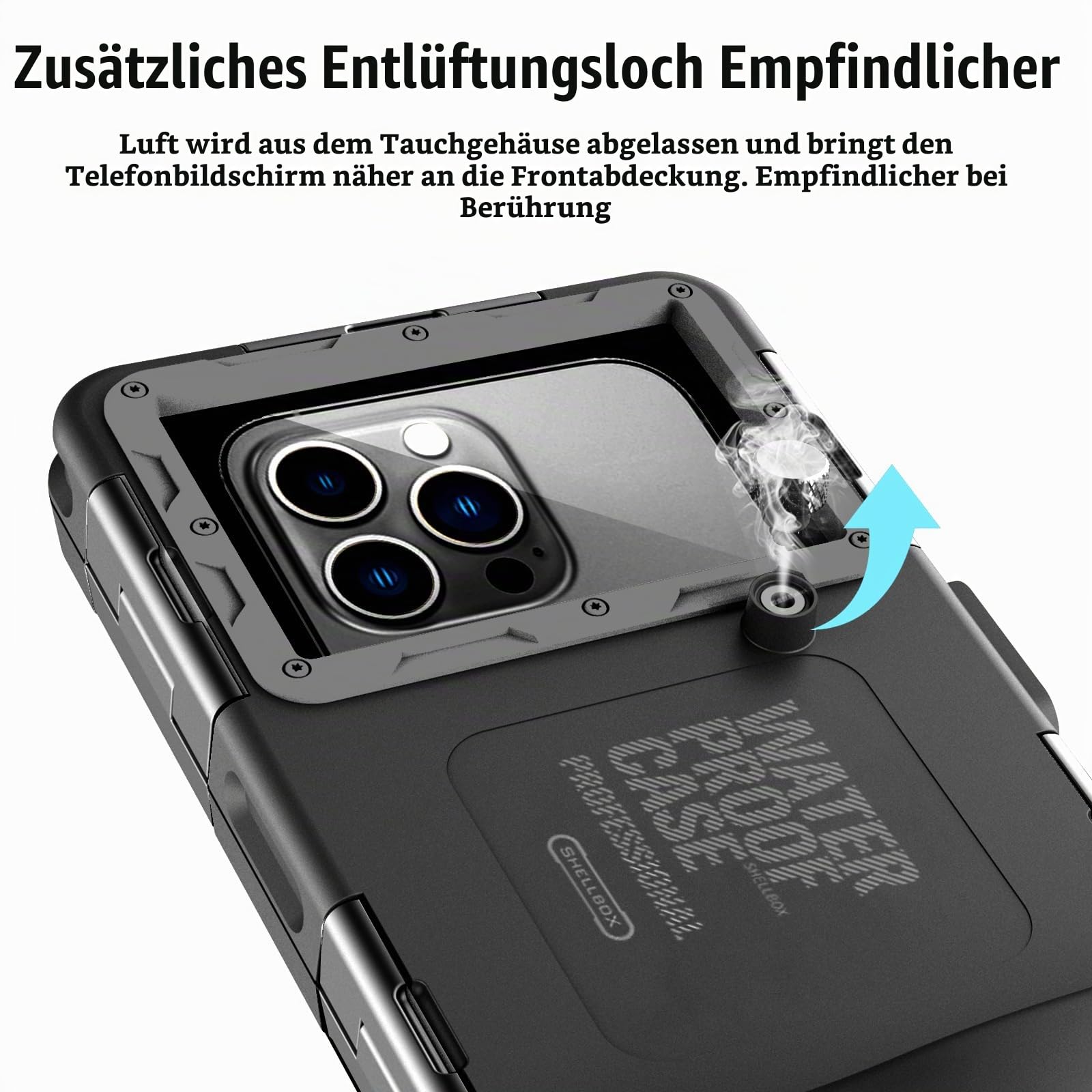 Wasserdichte Handyhülle 7.0 Zoll Unterwasser Wasserfeste Handy Wasserschutzhülle Handytasche, Wasserdicht Schwimmen Baden für iPhone 17 Pro 17 Air 17 Pro Max 16e 16 Pro 16 15 14 13 Pro Max 15 14 Plus