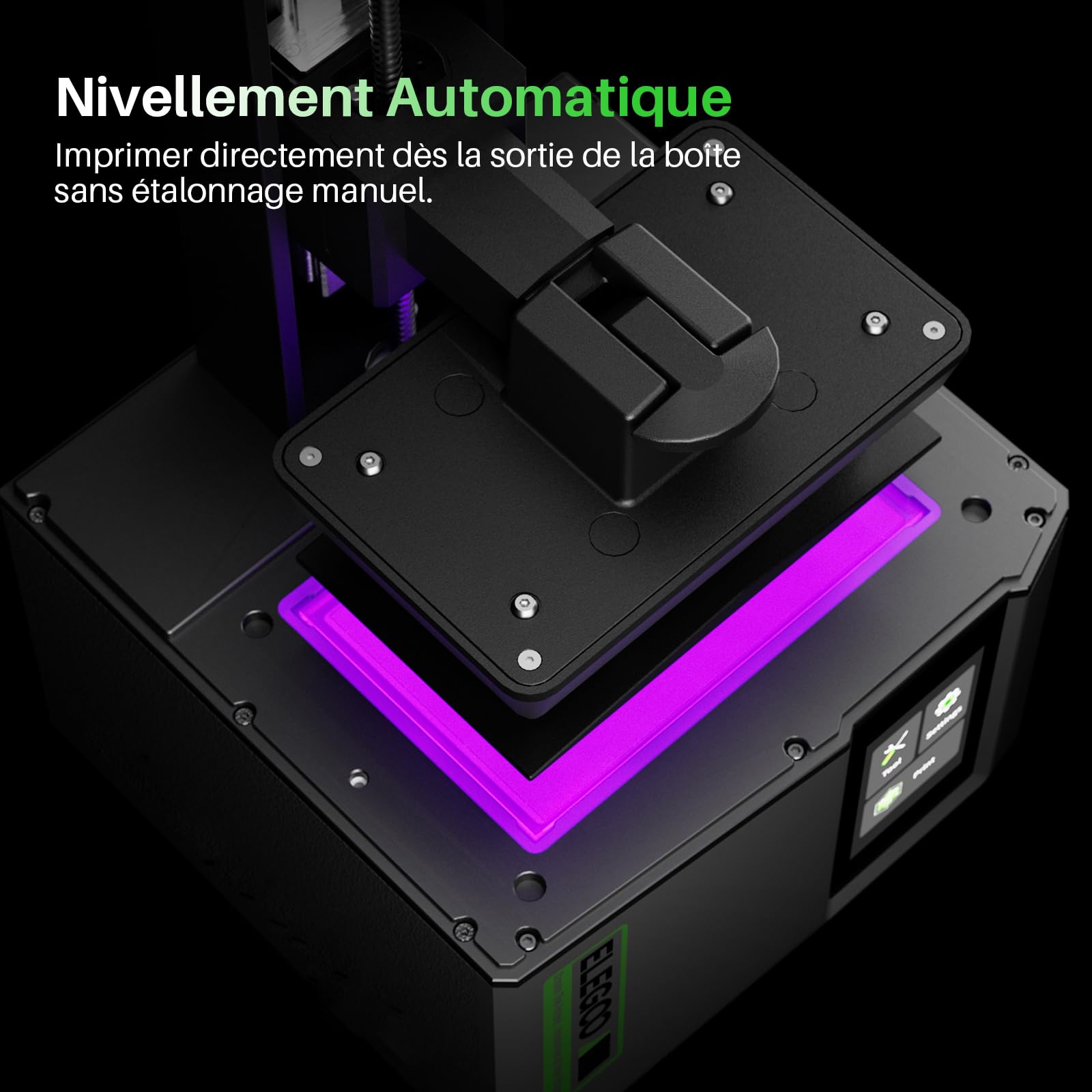 ELEGOO Mars 5 Imprimante 3D Résine, avec Écran LCD Monochrome 4K de 6,6 Pouces, Protection Contre la Surchauffe, Capteur Mécanique Intelligent, Taille d'impression de 143,43x89,6x150 mm³