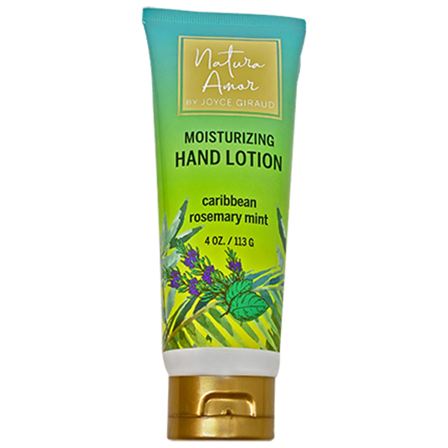 Joyce Giraud Moisturizing Hand Lotion for Dry Hands, Caribbean Rosemary Mint, Non-Greasy, 4 Oz