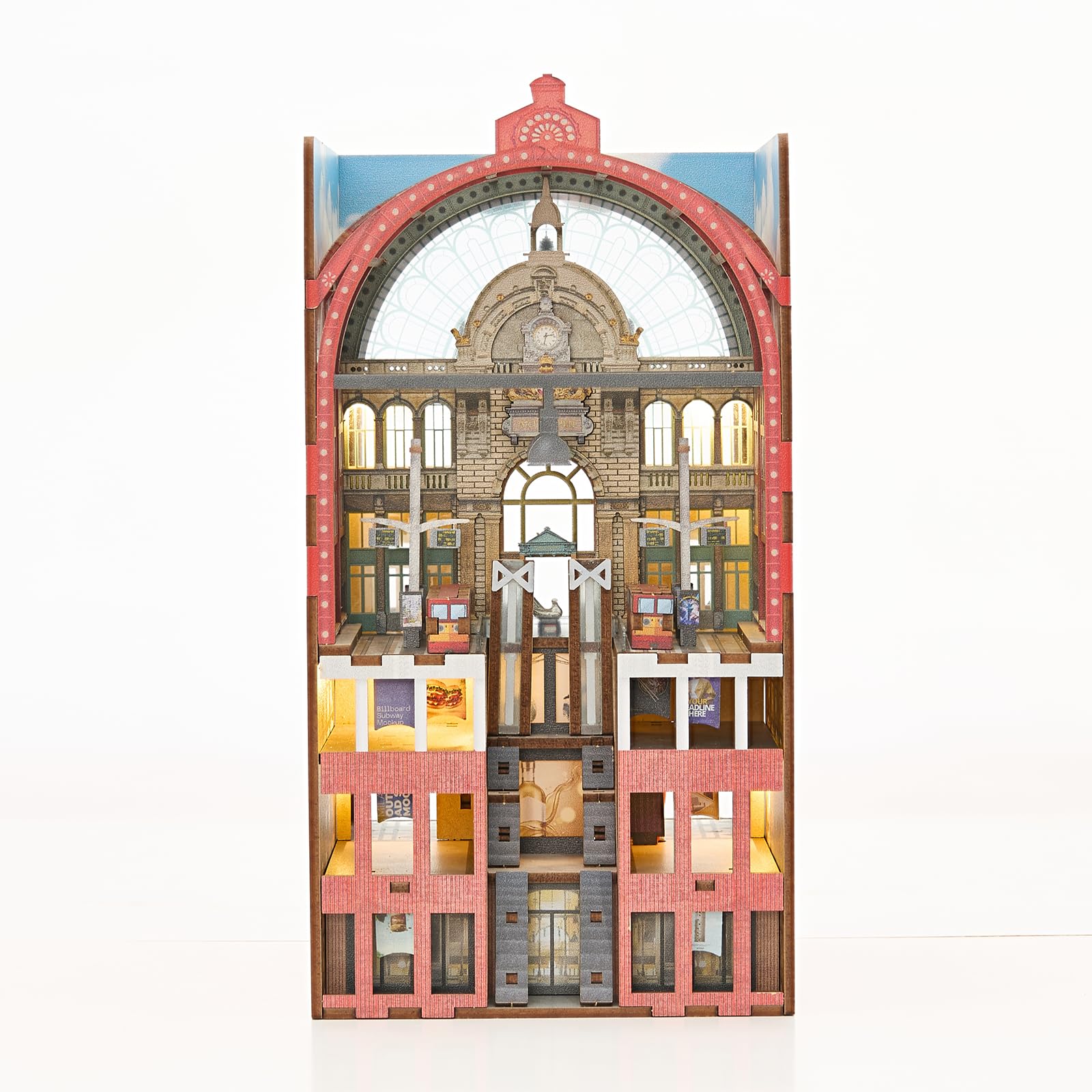 Kit fai da te per casa delle bambole Book Nook, kit in miniatura per libreria, inserto, decorazione, artigianato, per adulti, adolescenti, Halloween, modellino di casa magica con luce a LED, puzzle 3D