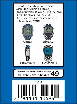 Blood Glucose Test Strips, 50 Count | Ideal for Glucose Monitor Kit, Diabetes Testing | Compatible with OneTouch Meters | Reliable Readings | Accurate & Easy to Use | High Accuracy Strips