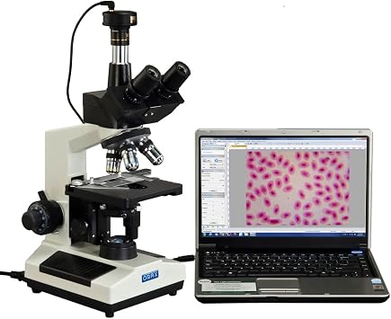 OMAX 40X-2500X Phase Contrast Trinocular LED Compound Microscope + 9MP USB Camera