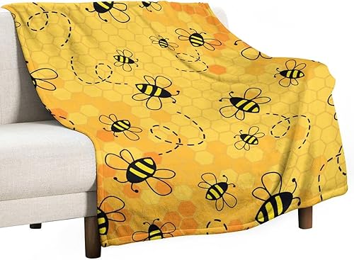 Miniatura 10 de Manta de abeja personalizada con nombre para niños, suave, mullida y acogedora, manta tamaño regazo de 30 x 40 pulgadas, para sofá, oficina,