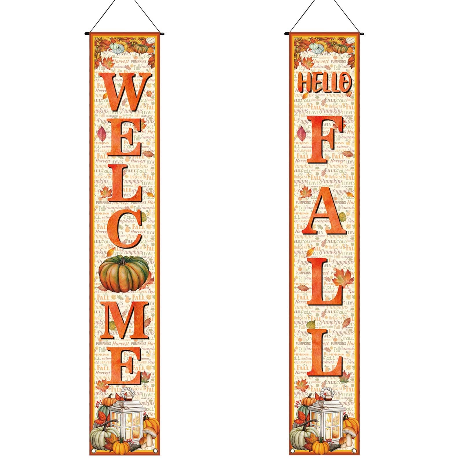 Herbstdekoration Aus Holz – 6 Tischschilder Mit Kürbis, Zwerg & 'Hello Fall' Für Thanksgiving