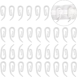 Hommakr Curtain Hooks Plastic White Pack of 130-2.8cm x 1.2cm Premium & Heavy Duty Drapery Hooks - Perfect for Windows, Doors & Shower Curtains - Fits All Types of Curtains