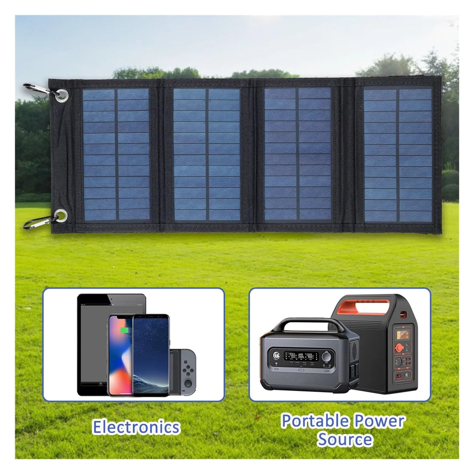 Panneau solaire pliable 100W, USB, étanche, Portable, sac pliable, chargeur de batterie for téléphone, chargeur d'énergie solaire, Camping en plein air