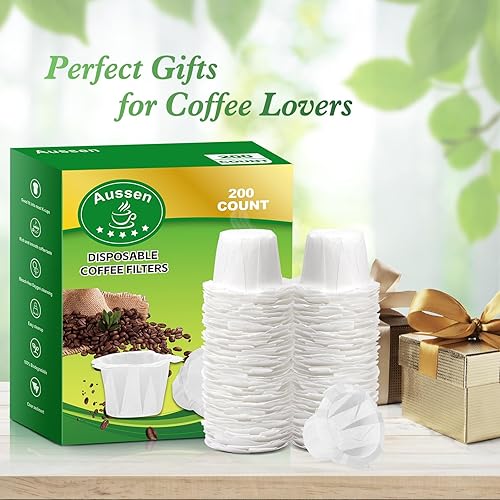 Miniatura 6 de Aussen Filtros de papel de café desechables de repuesto para todas las marcas de filtros Keurig de una sola porción compatibles con cápsulas
