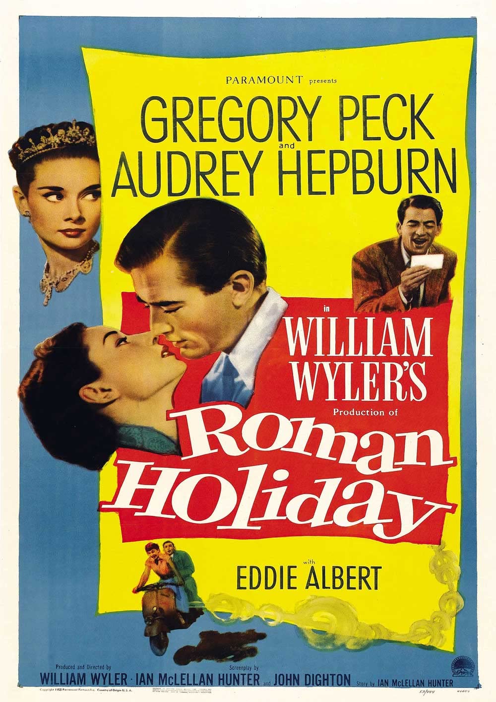 Omg Printing Audrey Hepburn Roman Holiday Poster/Print/Picture Satin Photo Paper - A3-297Mm X 420Mm