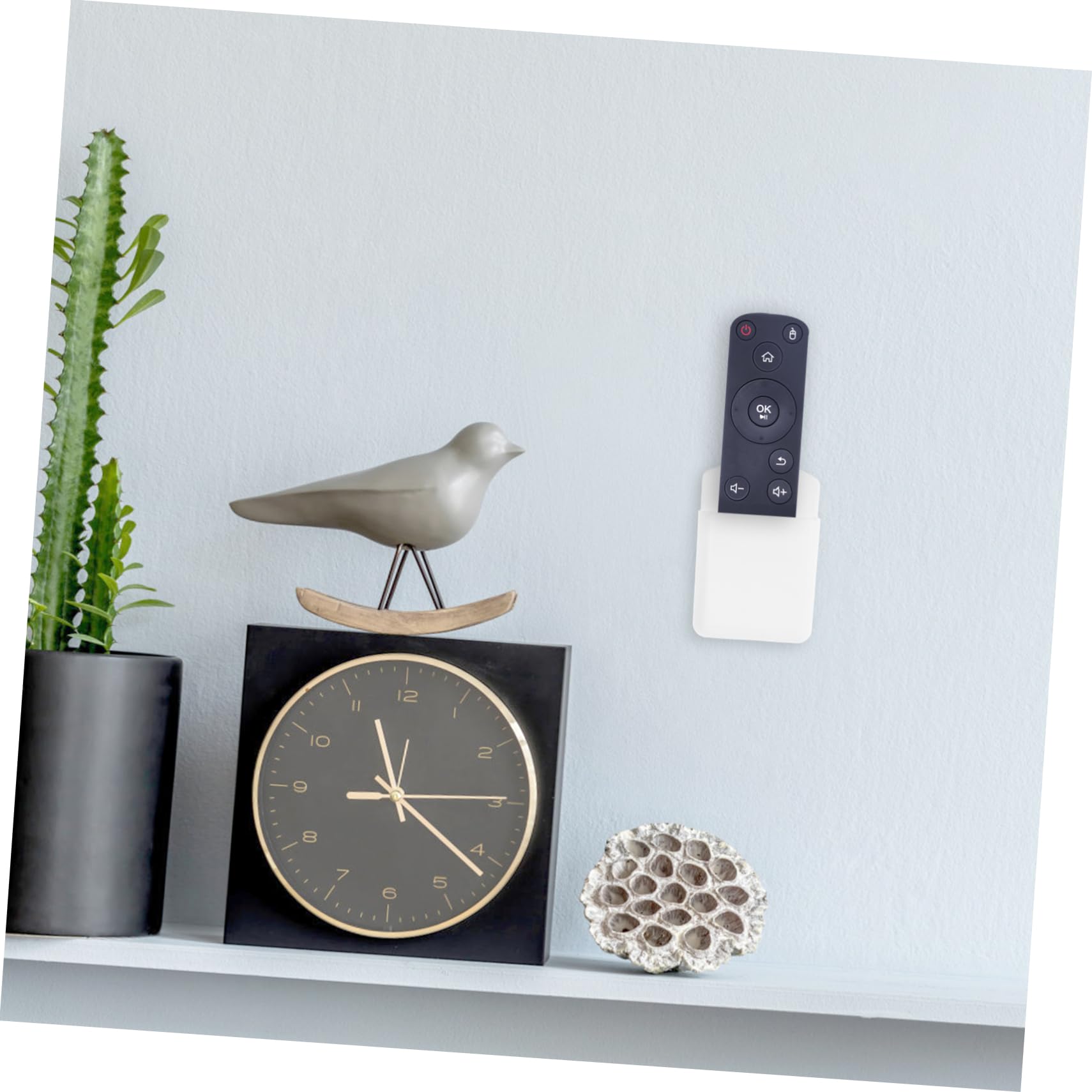 Baluue 12 Stück Fernbedienungshalter-Wandablagefächer für Fernbedienung, 10x6cm Selbstklebende ernbedienungshalter, hängend, für Zuhause und Büro Kamm Make Up, Pinse