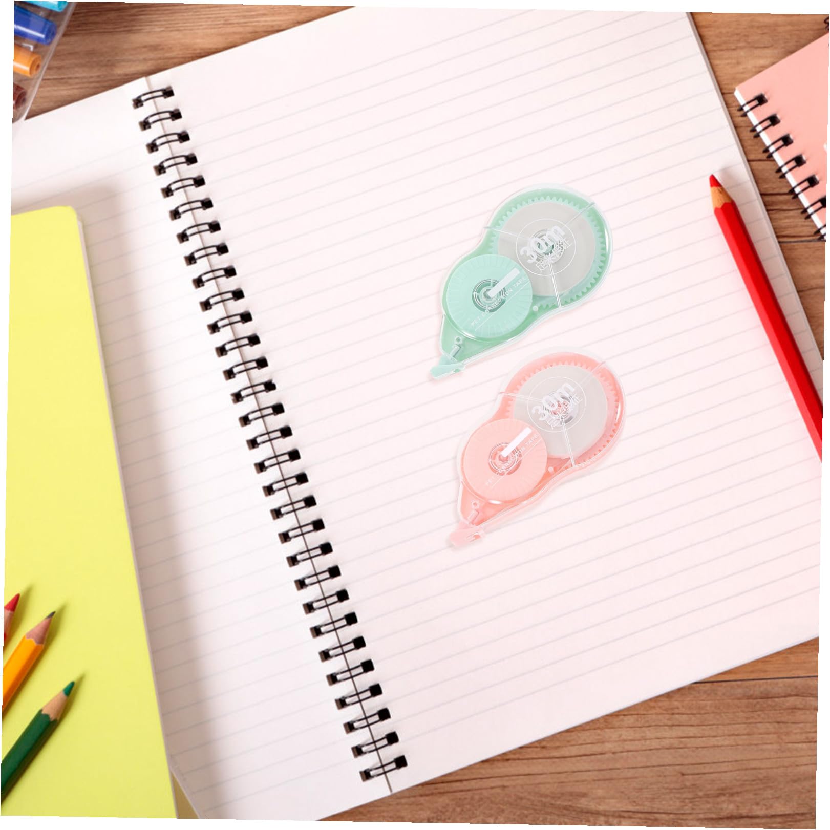 Gatuida Correctora Portátil Para Estudiantes Y Oficinas Adhesiva De Corrección Ergonométrica Para Papelería Escolar Y Exámenes Para Borrado Instantáneo Y Escritura 6 Piezas X 4