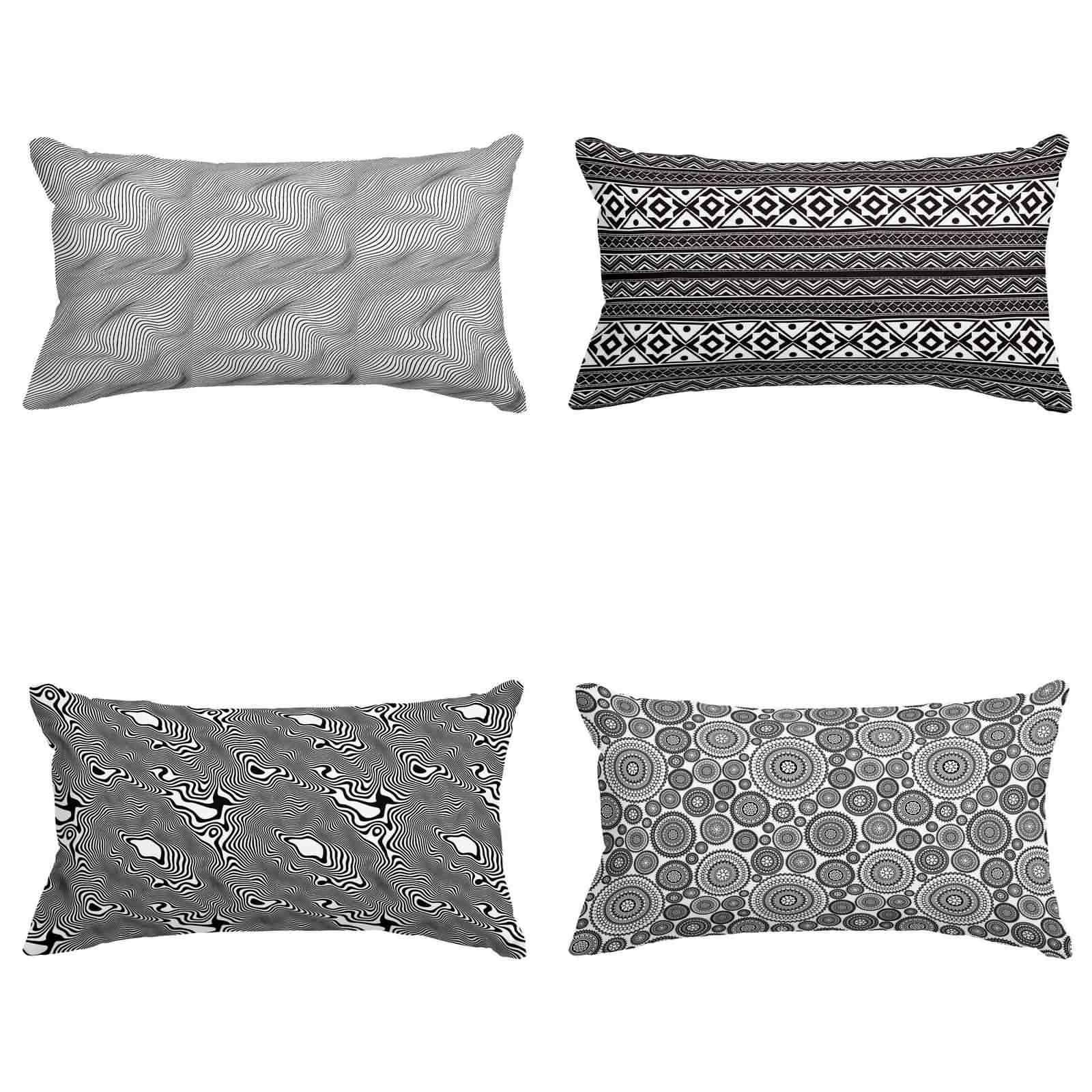 Housse coussin a langer taie d'oreiller grande taille garcon 50x75cm CEVAN lot de 4