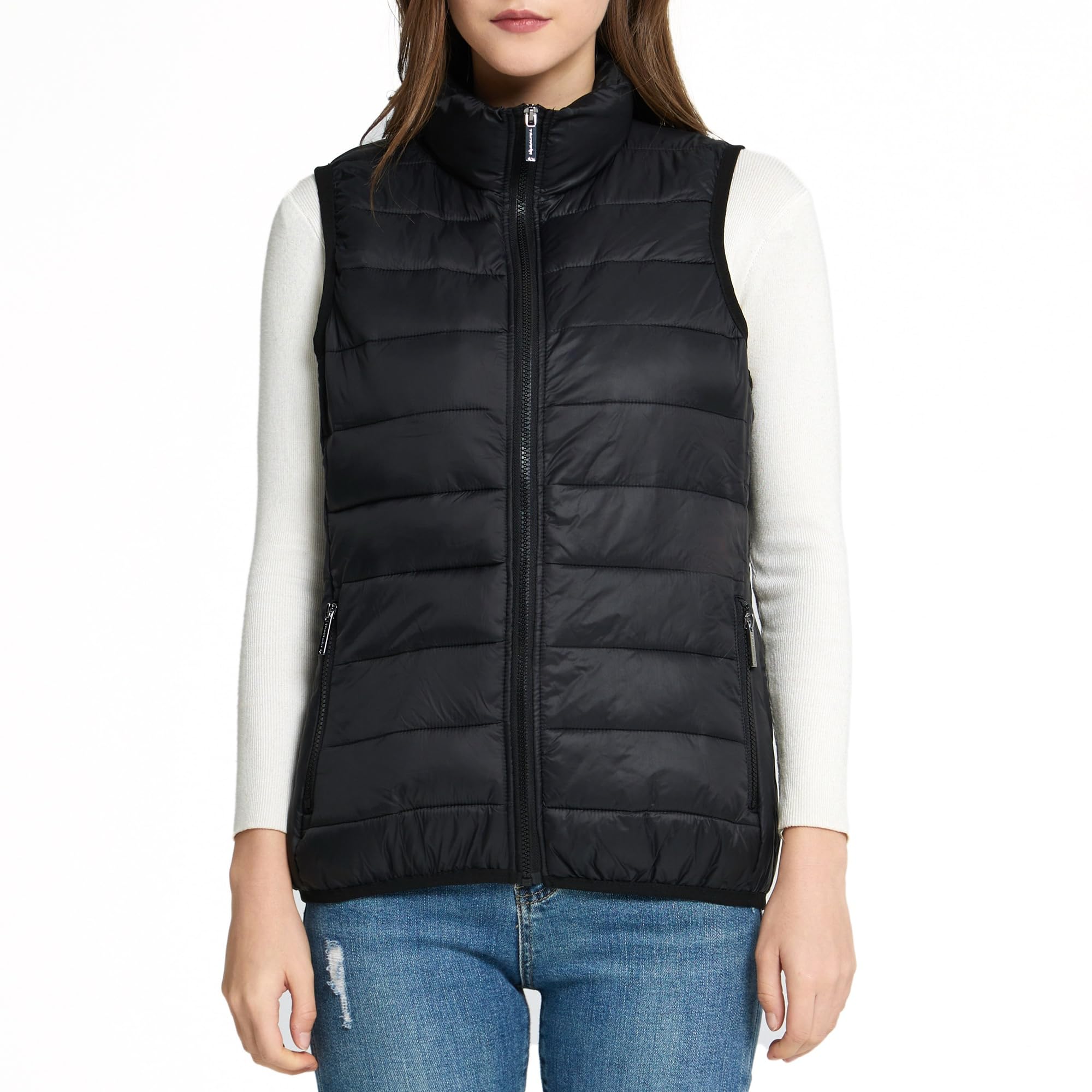 Alpine Swiss Jodie - Piumino da donna in piuma, isolante, ripiegabile, con tasche con cerniera, antivento