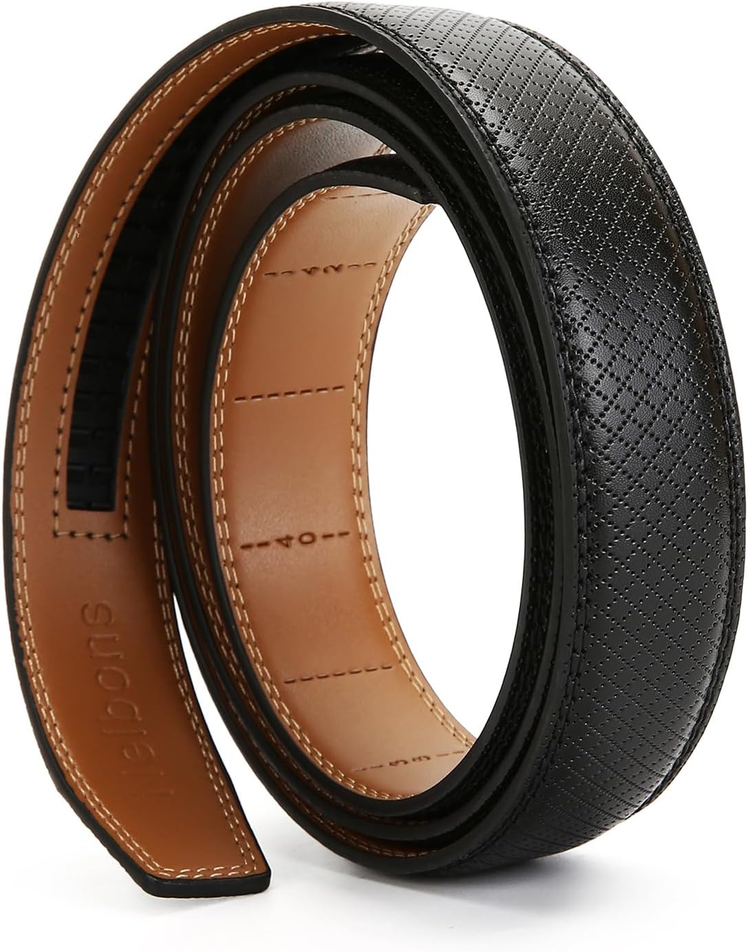 Men’s Ratchet Belt Strap, 3.0cm / 1 1/8" Wide, Replacement Strap Only (No Buckle)