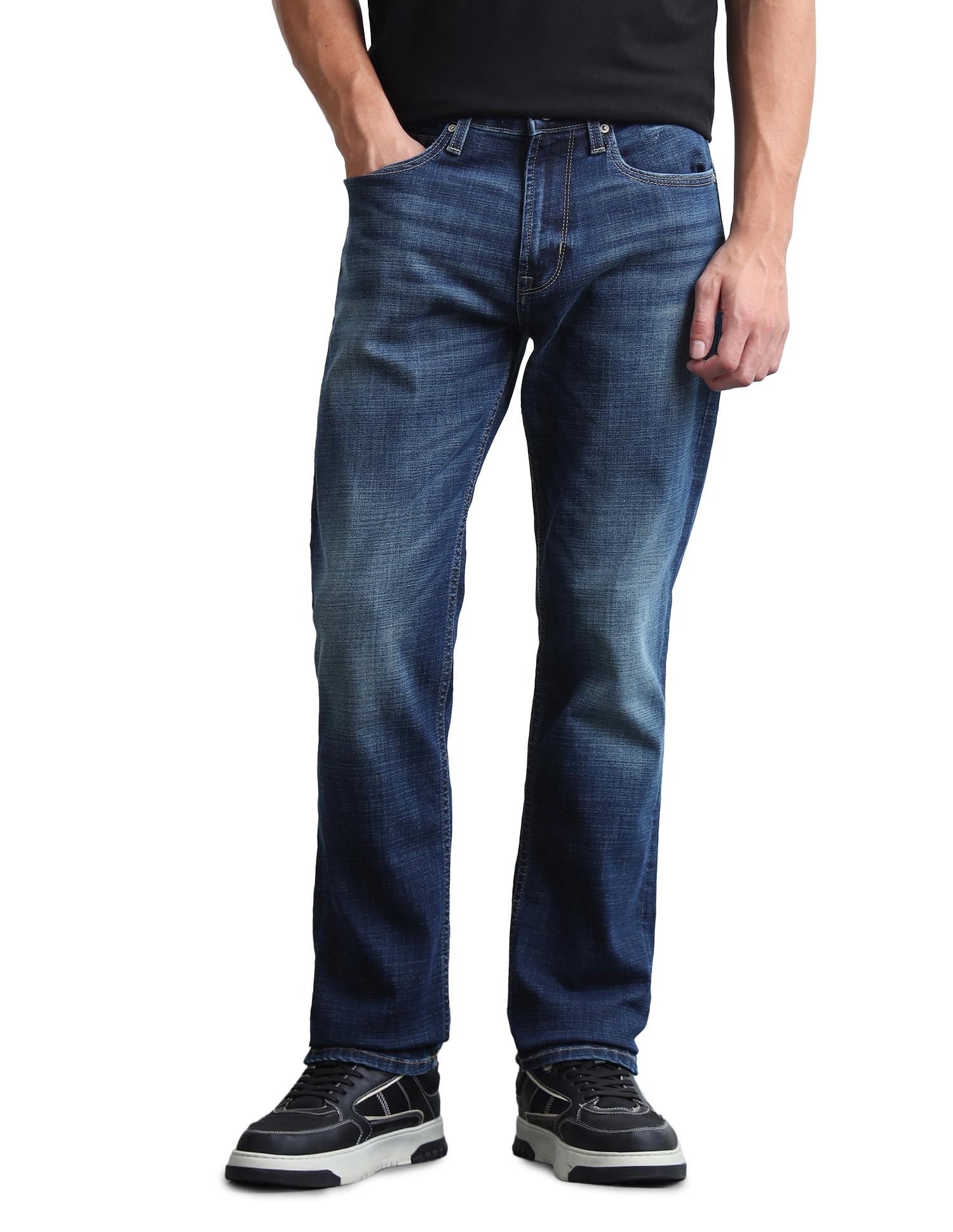 flying machine Men's Slim Straight Fit Jeans| Solid | Mid Rise | Stretchable | Jeans for Man-picture-33