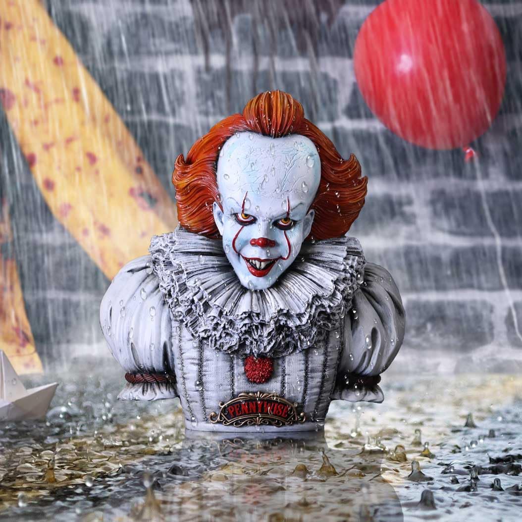 Nemesis Now Licenza Ufficiale IT Capitolo 2 Pennywise Bust, Bianco, 30 cm, Resina