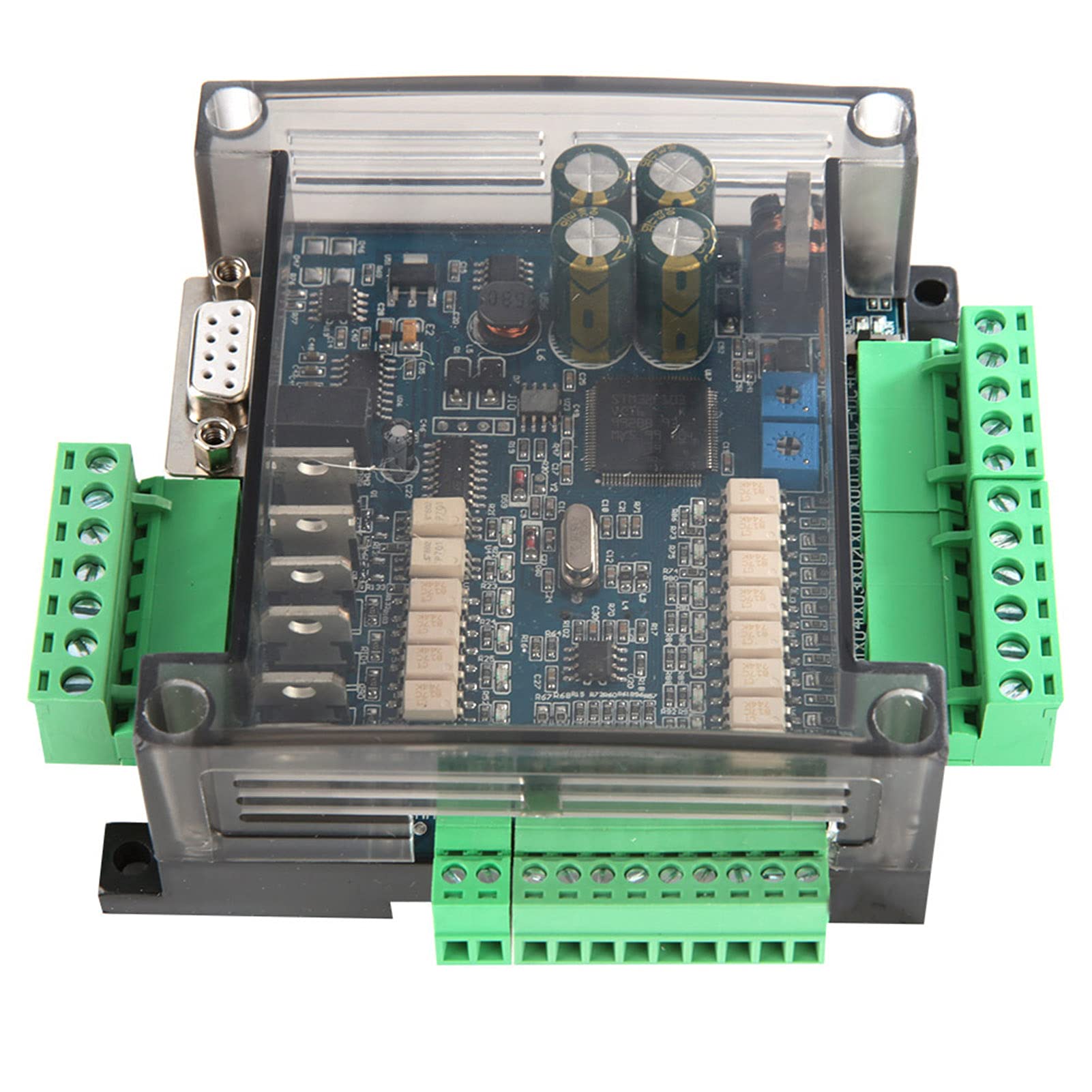 Keenso Scheda di Controllo Industriale, FX3U-14MT Analogico 6AD + 24V 1A PLC Scheda di Controllo Programmabile Industriale Logica Programmabile Uscita Relè