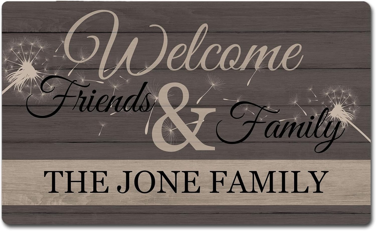 Custom Retro Wreath Doormat Personalized Monogram Initial Leaf Floor Mat for Entrance Indoor Outdoor Non-Slip Rubber Front Door Mats Welcome Rug Home Decor Housewarming Gift