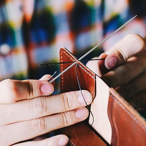 Miniatura 3 de 6 agujas de tapicería extra largas de 12 pulgadas, agujas de coser a mano de ojo grande para manualidades en el hogar, proyectos de fabricación de