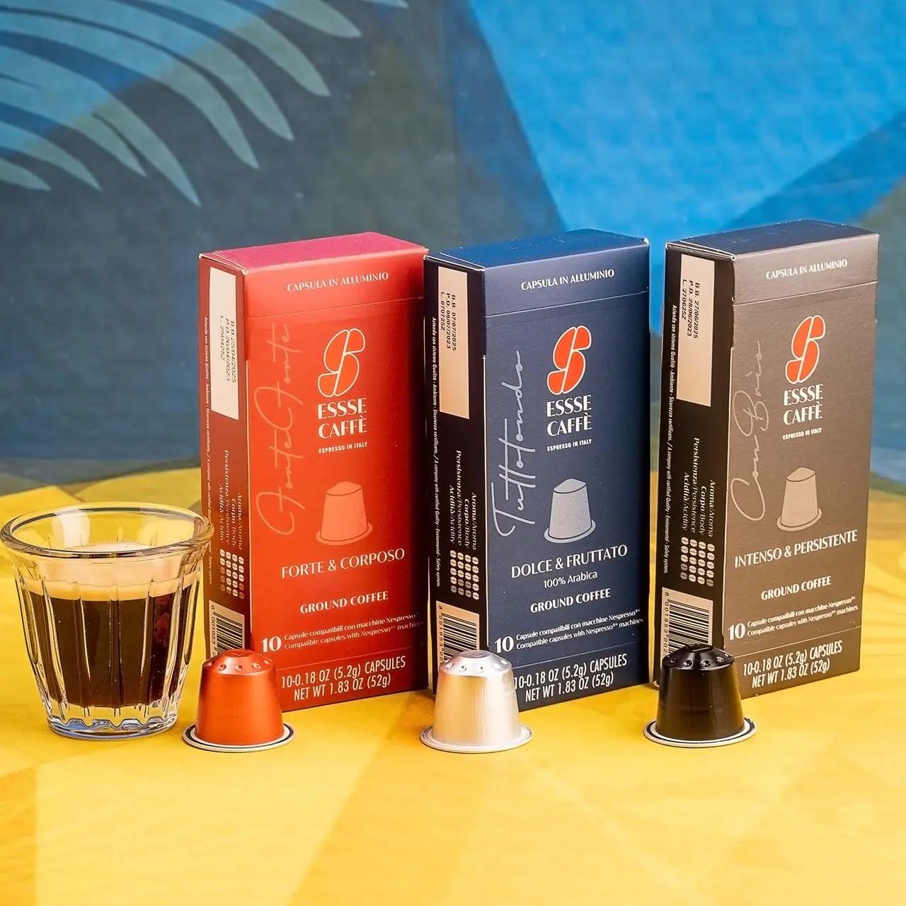 Essse Caffè 100 Capsule Compatibili con Nespresso in Alluminio (Forte & Corposo)