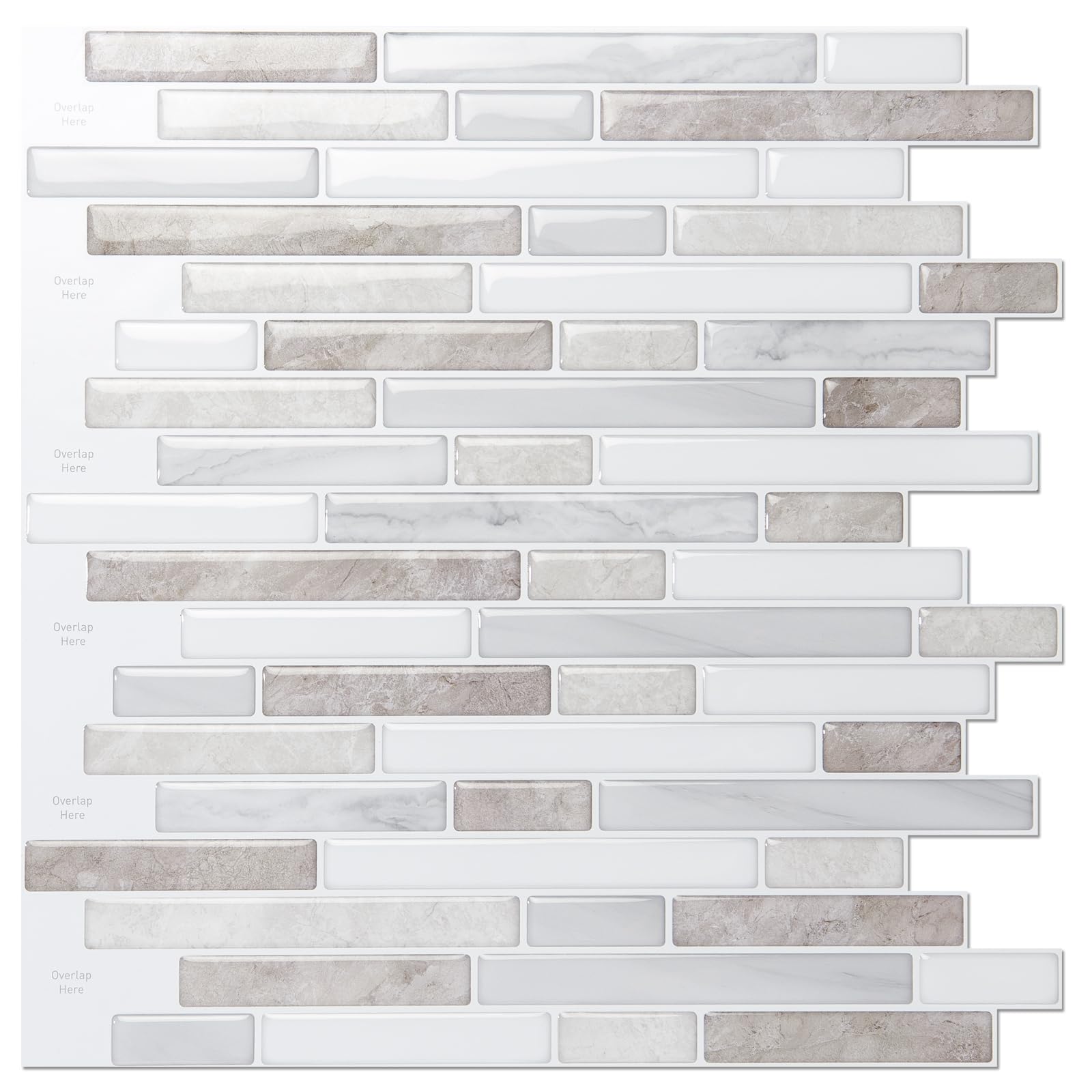 Láminas de mármol para cocina y baño LONGKING 12x12 pulgadas