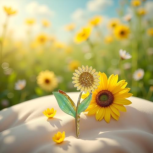 Miniatura 4 de Pinzas para el cabello con diseño de girasol, elegantes pinzas antideslizantes para el cabello con forma de flor, pinzas antideslizantes para el