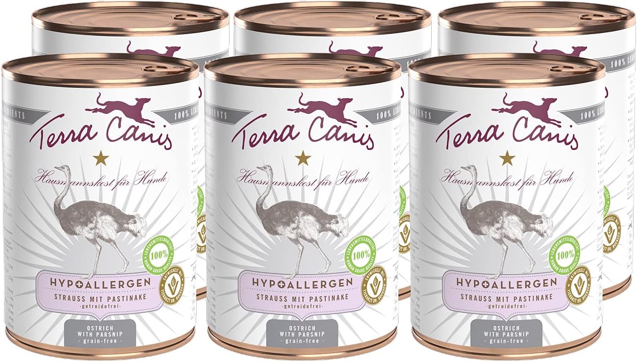 Terra Canis antilope met aardappel - Hypoallergeen natvoer, 6x400 g | Premium hondenvoer in 100% levensmiddelenkwaliteit van alle ingrediënten