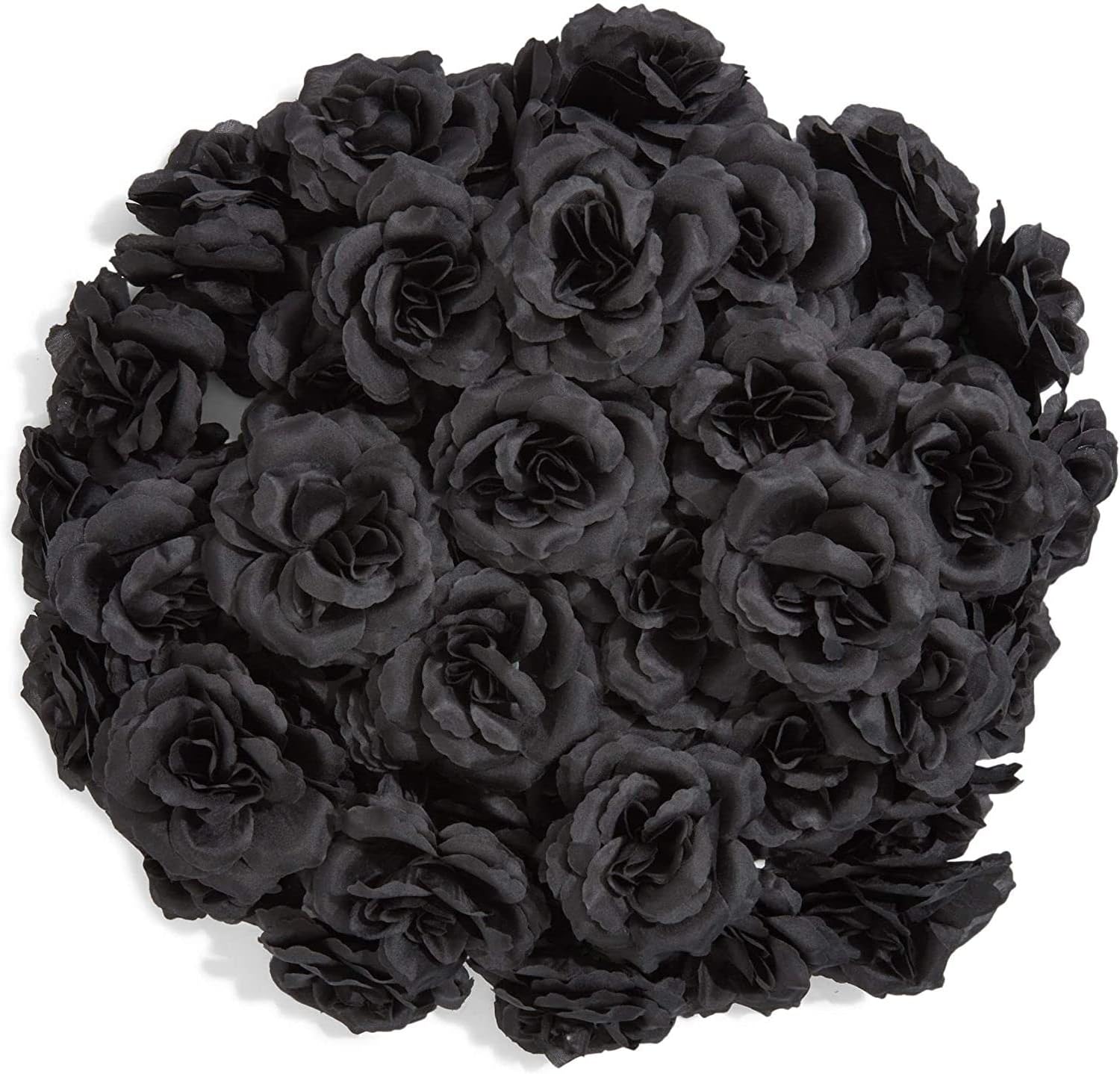 Bright Creations Black Artificial Roses Bulk - 3-Inch Stemless Foam Roses 50 Pack for Crafts & Home Decor - Image 8
