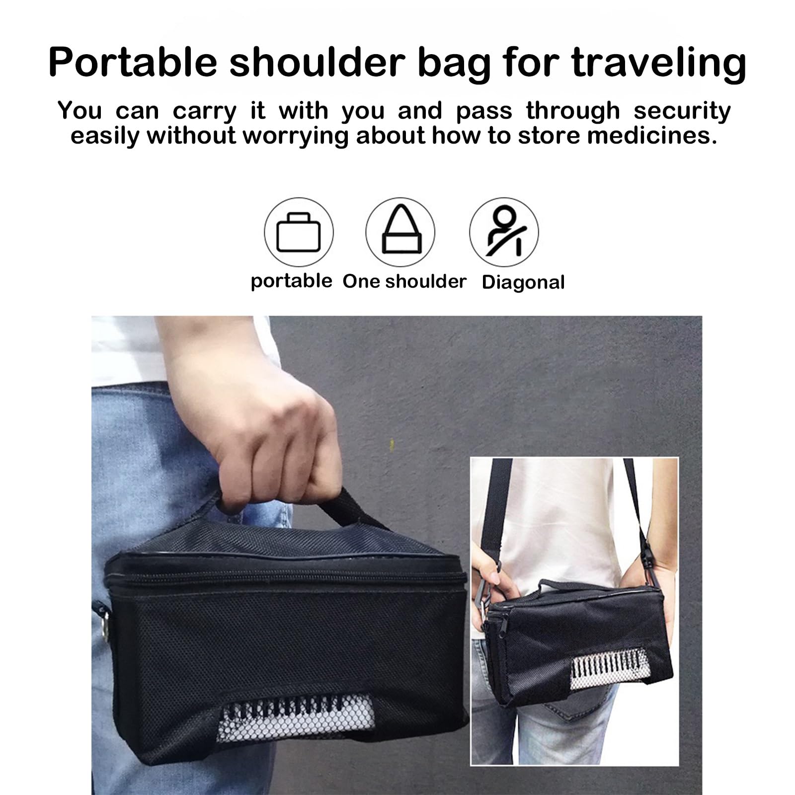 Étui isotherme de voyage pour insuline, mini-réfrigérateur à médicaments rechargeable par USB, mini-boîte isotherme pour insuline, boîte réfrigérée portable pour insuline, avec écran LED d'affich